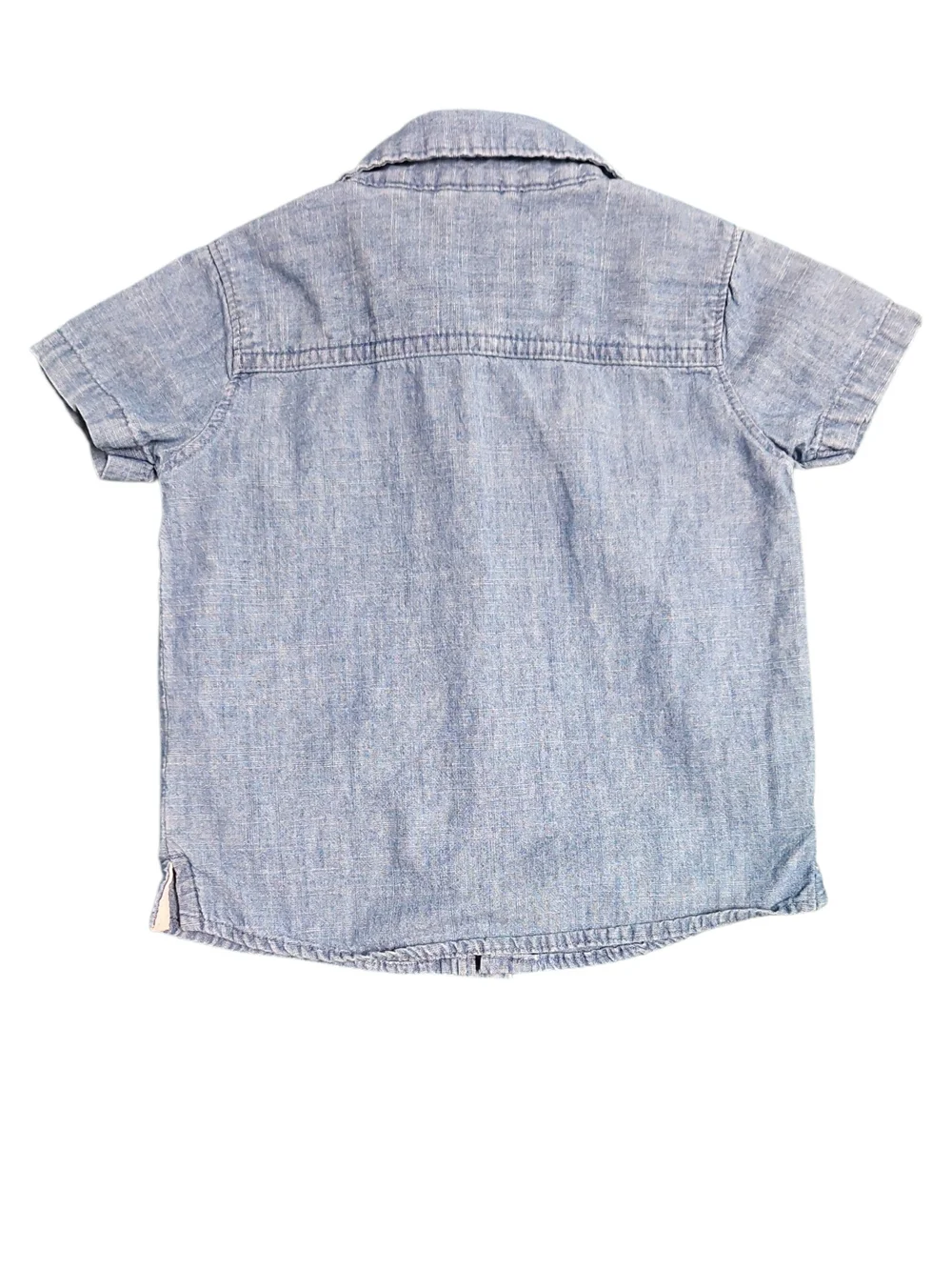 Carter's Girls Chambray Denim Short Sleeve Button-Up Shirt with Anchor 24 Months